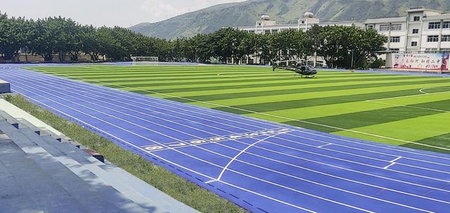 中欧体育广东塑胶跑道厂家丨全塑型自结纹塑胶跑道里是什么材料你清楚吗？(图1)