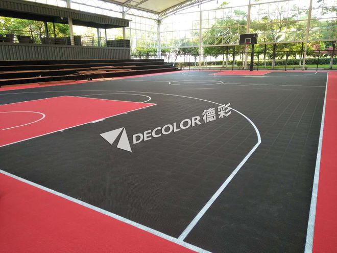 中欧体育重庆篮球场悬浮地板怎么铺装才好看？(图2)